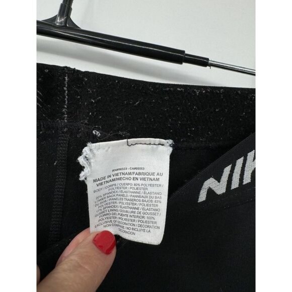Nike Women Black Elastic Waist Straight Leg Stretch Fit Yoga Pull On Leggings M - Picture 6 of 9